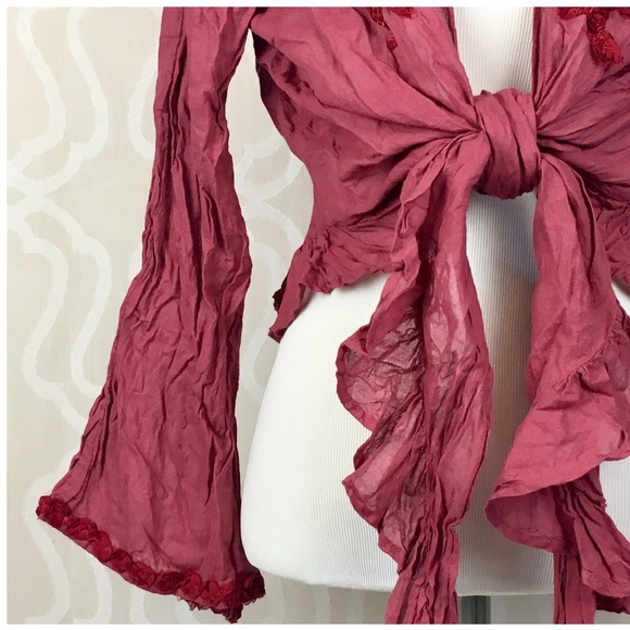 *TAKING DOWN* Handmade Festival Cherry Wine Jacket - Picture 2 of 7